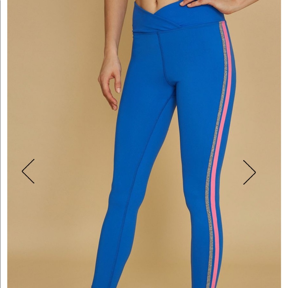 YEAR OF OURS cobalt and hot pink leggings